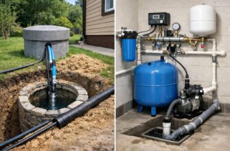 Водоснабжение из колодца: устройство и монтаж слива системы в доме