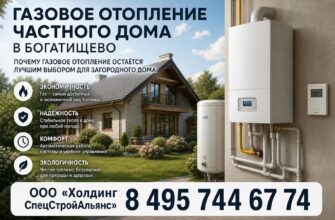 Газовое отопление частного дома в Богатищево