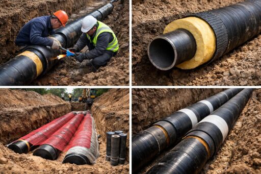 Трубы отопления для монтажа в грунте