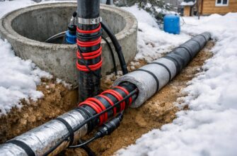 Водоснабжение из колодца: как правильно установить греющий кабель для труб