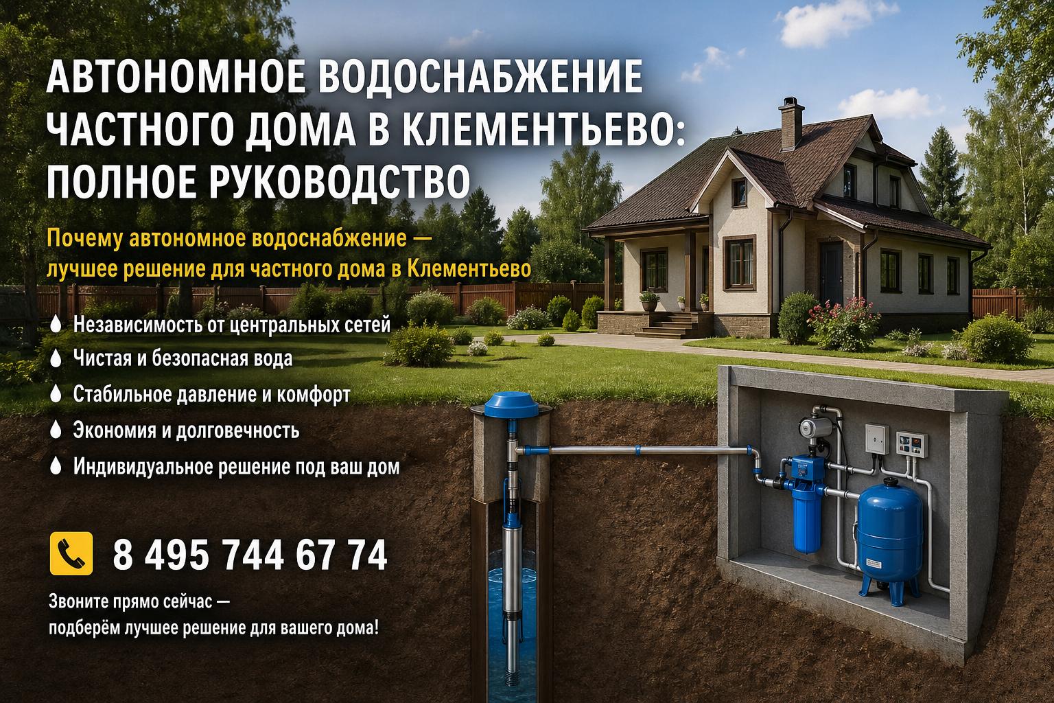 Почему автономное водоснабжение — лучшее решение для частного дома в Клементьево Почему автономное водоснабжение — лучшее решение для частного дома в Клементьево