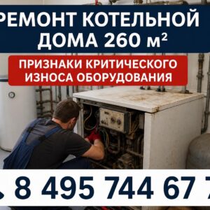 Ремонт котельной для загородного дома 260 м²