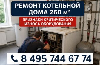 Ремонт котельной для загородного дома 260 м²