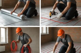 Укладка водяного тёплого пола