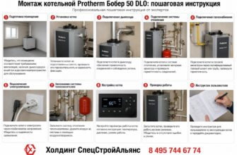 Монтаж котельной Protherm Бобер 50 DLO