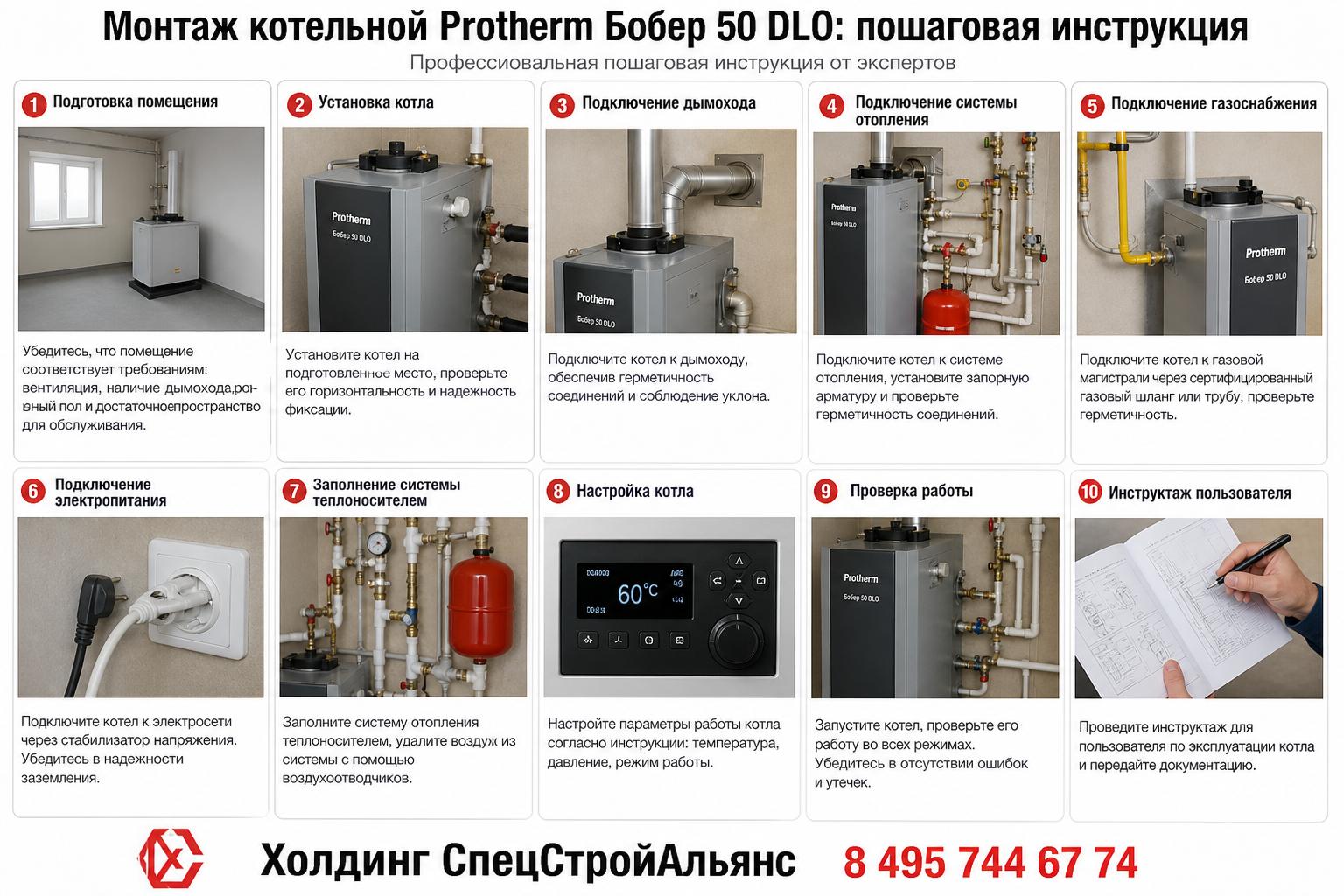 Монтаж котельной Protherm Бобер 50 DLO: профессиональная пошаговая инструкция от экспертов Монтаж котельной Protherm Бобер 50 DLO: профессиональная пошаговая инструкция от экспертов
