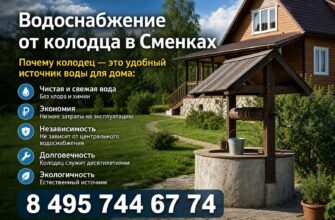 Водоснабжение от колодца в Сменках