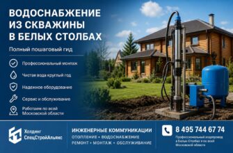 Водоснабжение из скважины в Белых Столбах