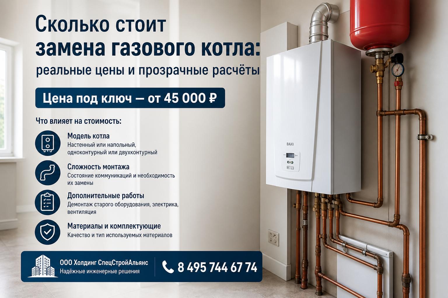 Сколько стоит замена газового котла: реальные цены и прозрачные расчёты Сколько стоит замена газового котла: реальные цены и прозрачные расчёты