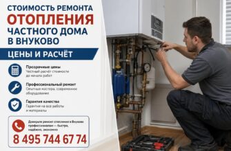 Стоимость ремонта отопления частного дома в Внуково