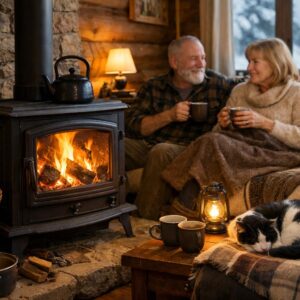 Обогрев дачи печью