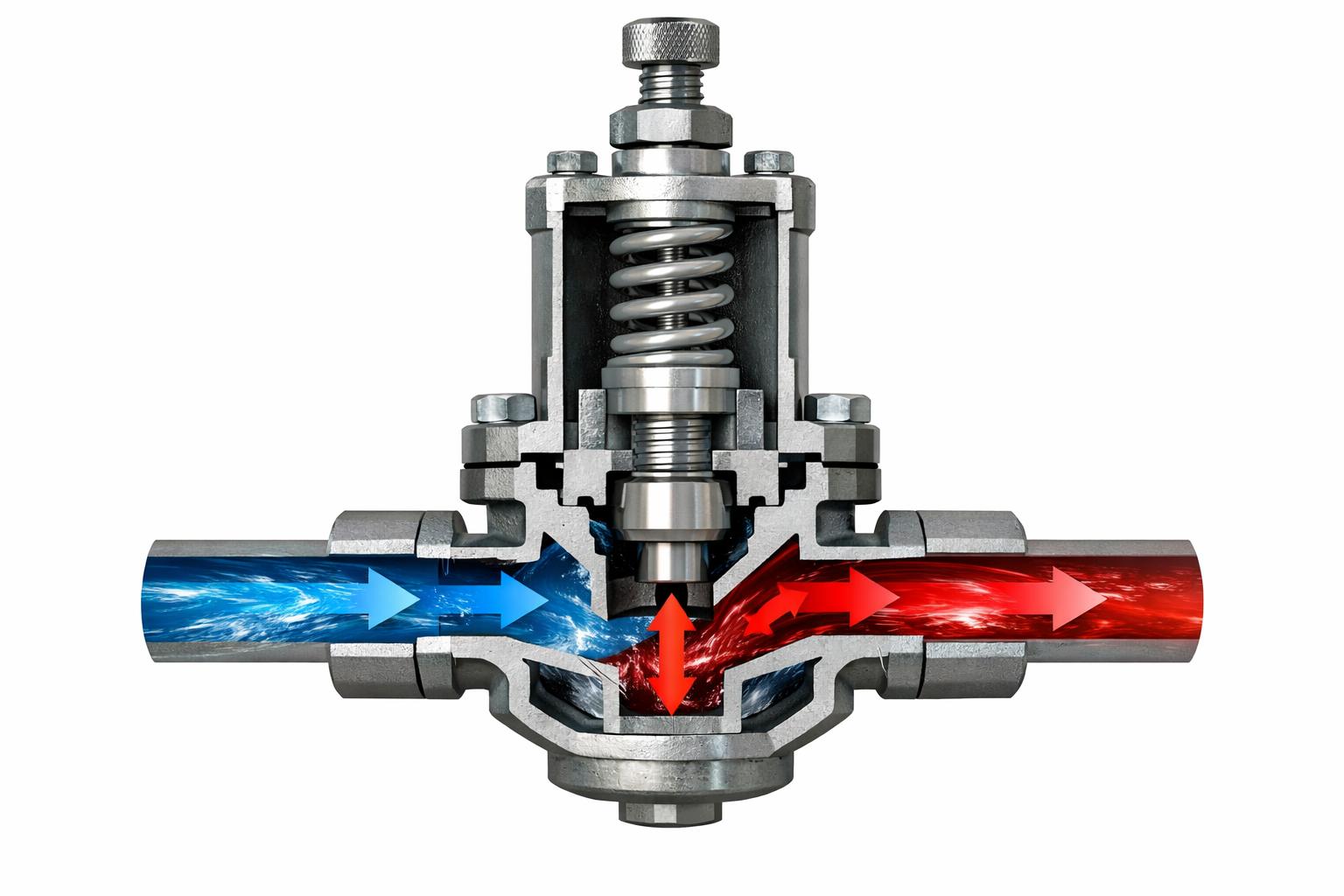 Принцип работы настраиваемого перепускного клапана Принцип работы настраиваемого перепускного клапана