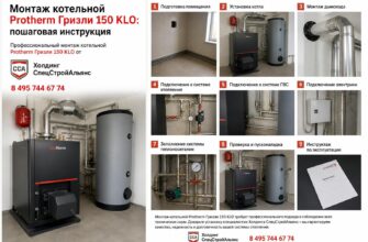 Монтаж котельной Protherm Гризли 150 KLO
