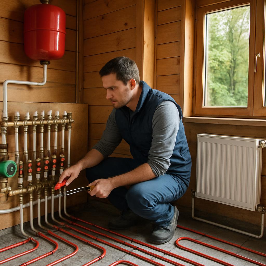 Установка отопления для дачи