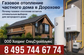 Газовое отопление частного дома в Дорохово