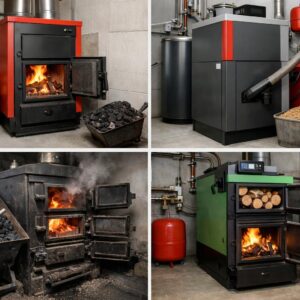 Системы отопления частного дома на твердом топливе