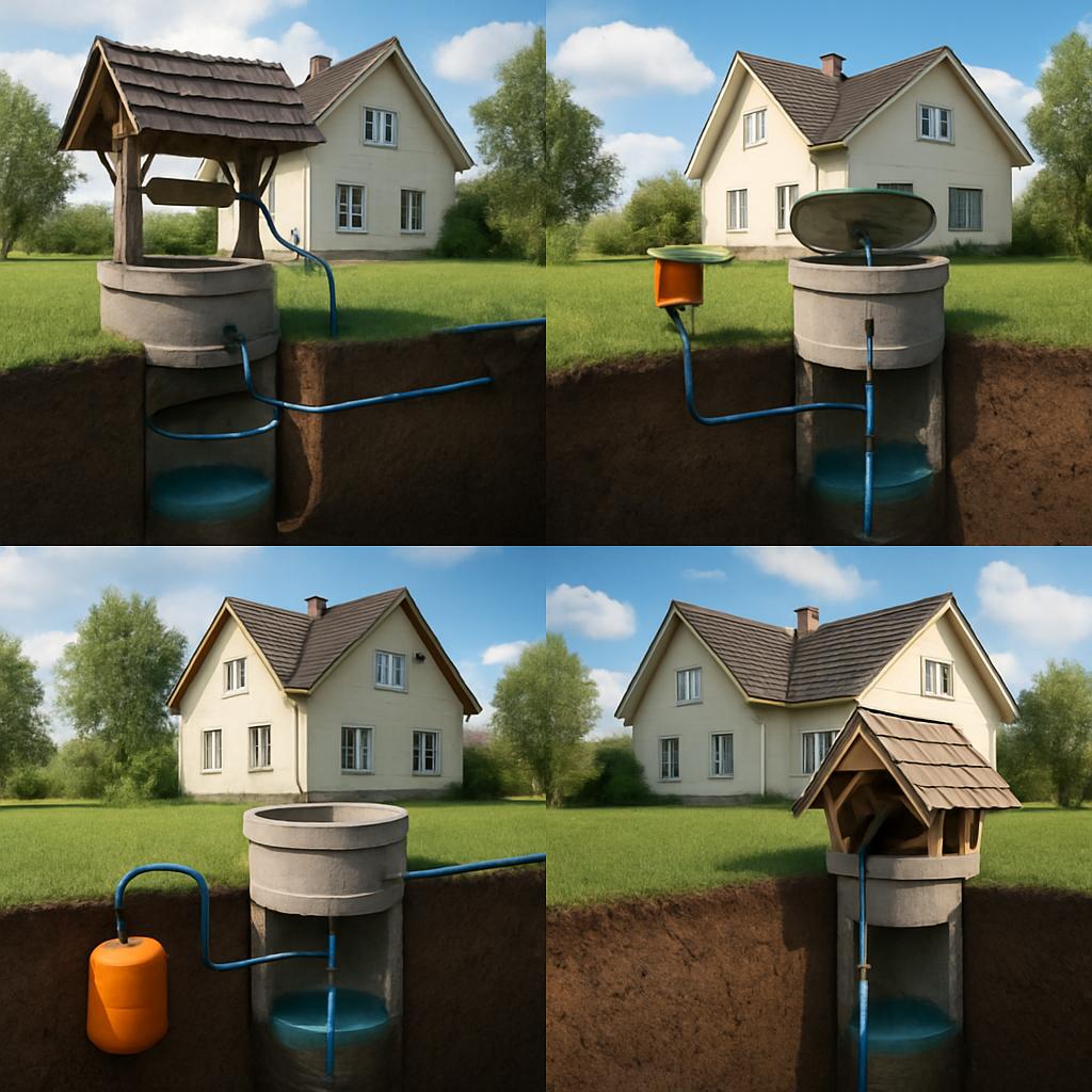 Варианты организации колодезного водоснабжения