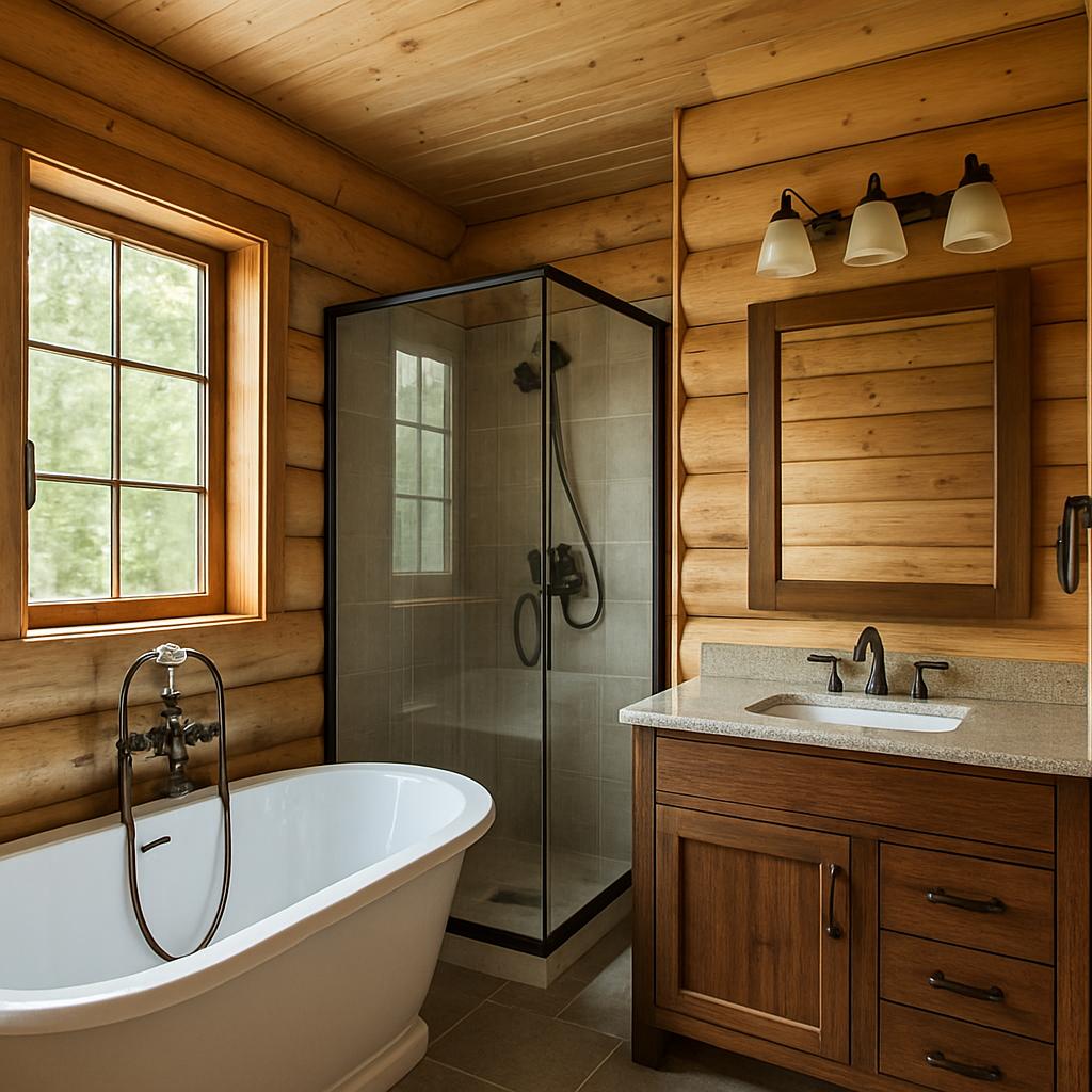 Отделка ванной в деревянном доме