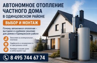 Автономное отопление частного дома в Одинцовском районе