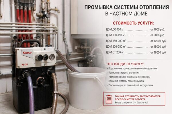 Промывка отопления в частном доме: сколько стоит, какие бывают варианты и как не переплатить