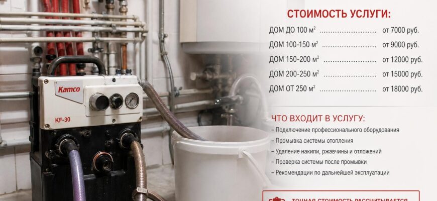 Промывка отопления в частном доме: сколько стоит, какие бывают варианты и как не переплатить
