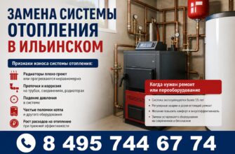 Полная замена системы отопления в поселке Ильинском