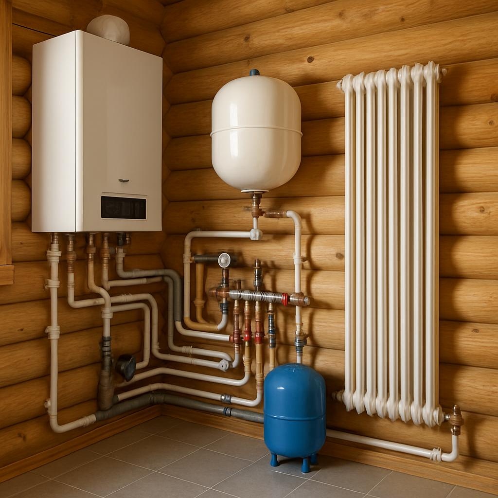 Отопление и водоснабжение в деревянном доме