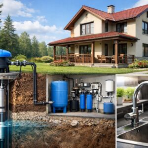 Автономное водоснабжение коттеджа из скважины