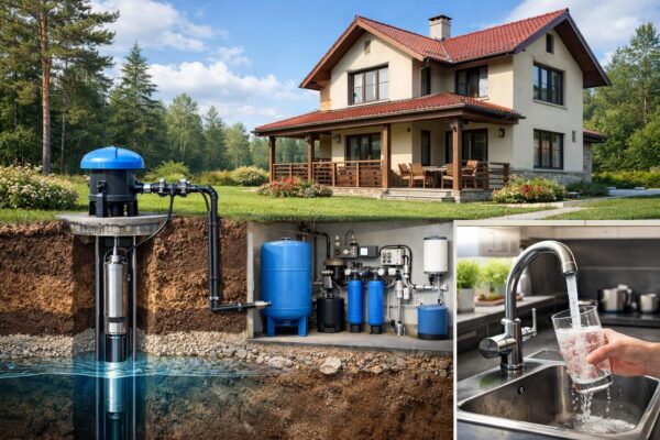 Автономное водоснабжение коттеджа от скважины