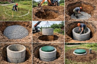 Как сделать выгребную яму из бетонных колец