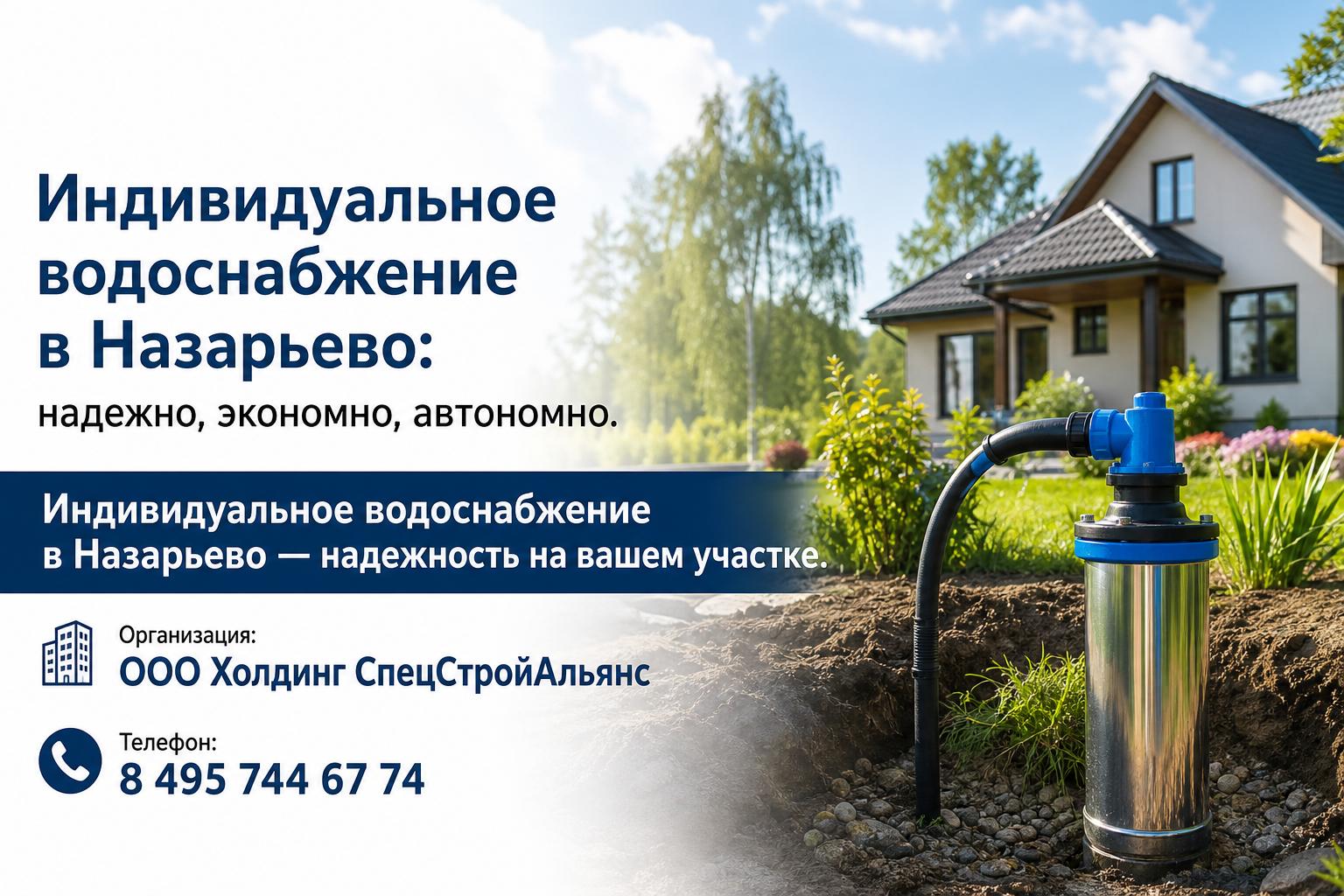 Индивидуальное водоснабжение в Назарьево — надежность на вашем участке Индивидуальное водоснабжение в Назарьево — надежность на вашем участке