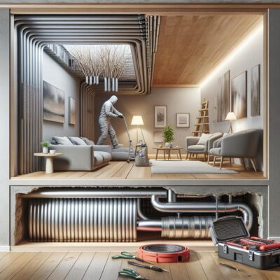 Скрытый монтаж труб отопления