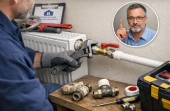 Замена кранов отопления