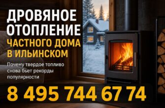 Дровяное отопление частного дома в Ильинском