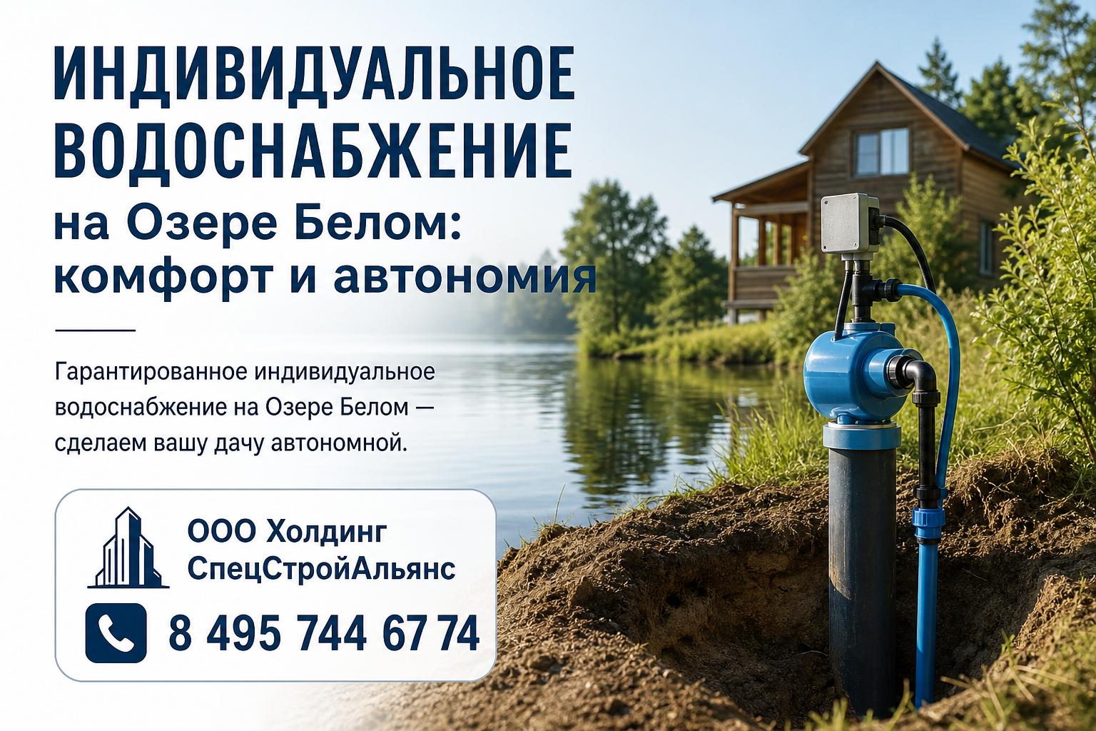 Гарантированное индивидуальное водоснабжение на Озере Белом — сделаем вашу дачу автономной