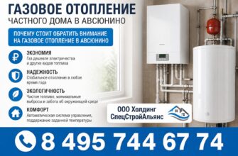 Газовое отопление в частном доме Авсюнино