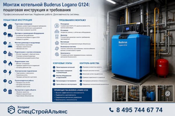 Монтаж котельной Buderus Logano G124