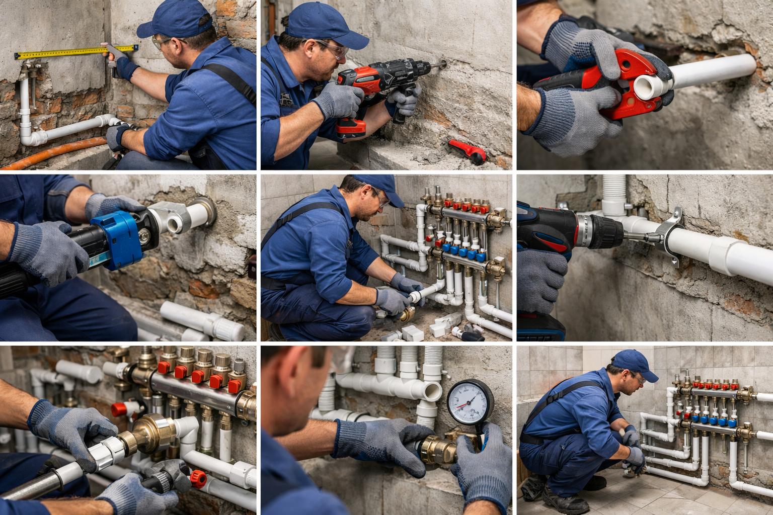 Профессиональный монтаж труб в ванной комнате частного дома от ООО Холдинг СпецСтройАльянс Профессиональный монтаж труб в ванной комнате частного дома от ООО Холдинг СпецСтройАльянс