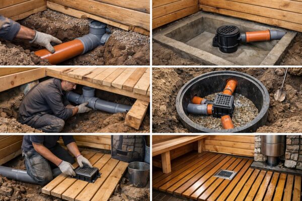 Канализация в бане своими руками