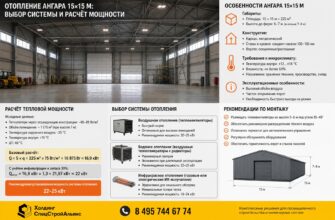 Отопление ангара 15×15 м