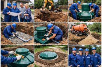 Установка септика на частном доме