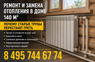 Ремонт и полная замена отопления в доме 150 квадратных метров