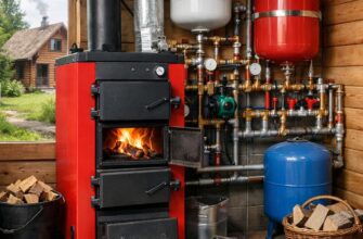 Отопление дачи твердотопливным котлом