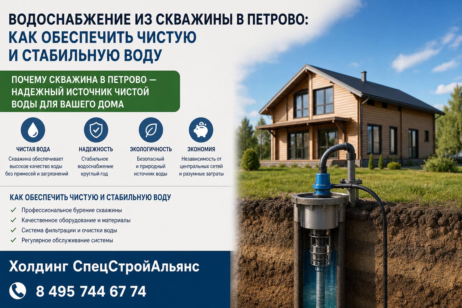 Почему скважина в Петрово — надежный источник чистой воды для вашего дома