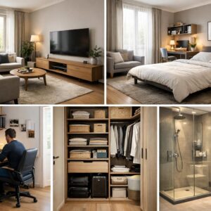 Обустройство комнаты и санузла