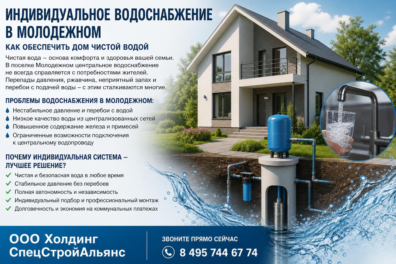 Проблемы водоснабжения в Молодежном и почему индивидуальная система — лучшее решение Проблемы водоснабжения в Молодежном и почему индивидуальная система — лучшее решение