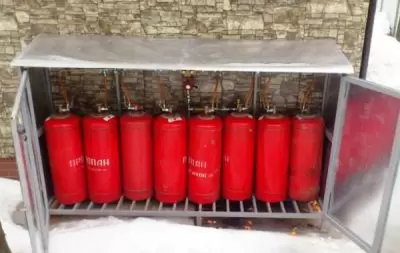 Газовые баллоны зимой