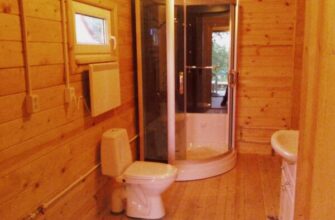 Интерьер душевой для дачи