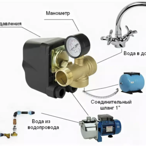 Монтаж реле давления на водоснабжение