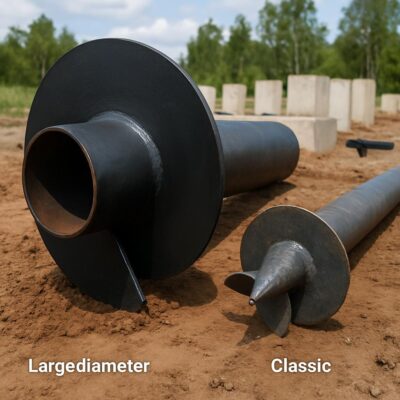 Винтовые сваи большого диаметра